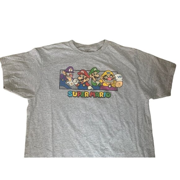 Super Mario Brothers Gray T-Shirt Size L - Picture 3 of 6